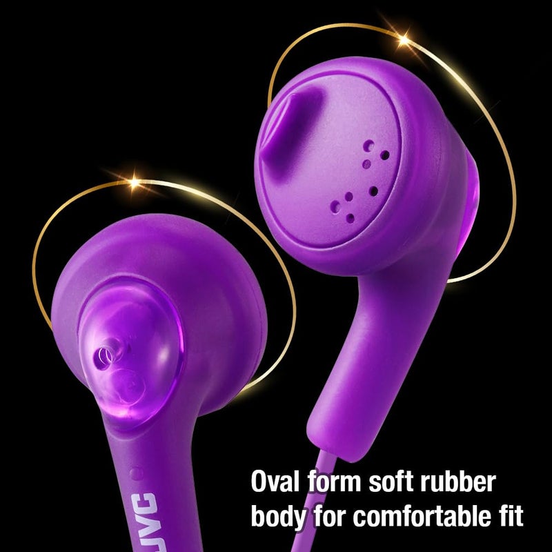 JVC HAF160V Gumy Ear Bud Headphone Violet - Image 3